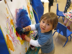 Young artist at work